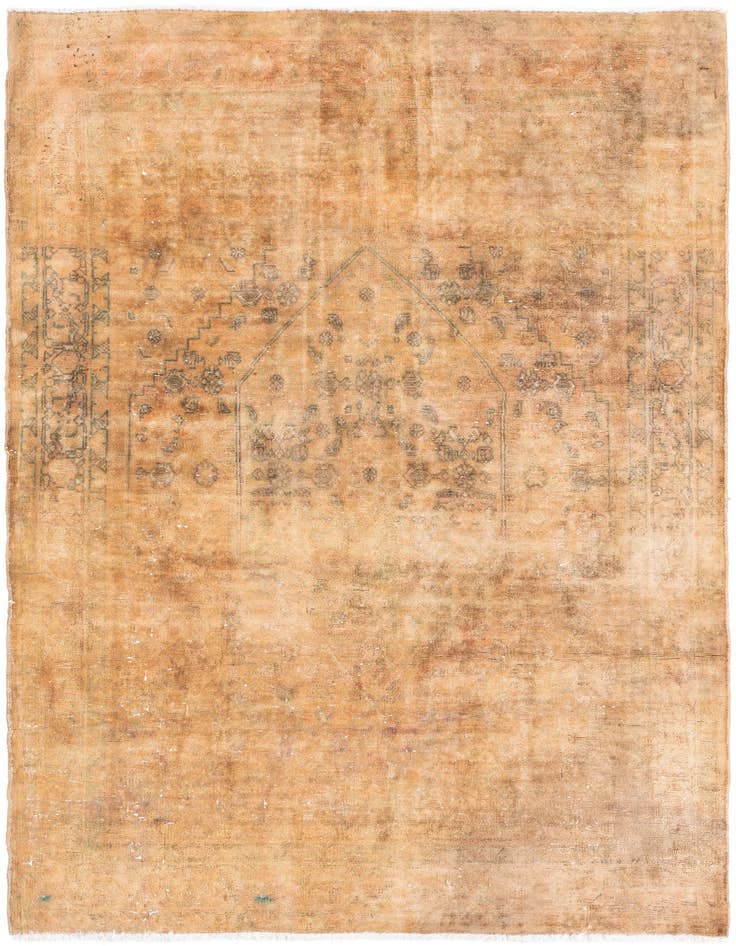 Detail image of 3' 5 x 5' Hand Knotted Ultra Vintage Persian Wool Rug