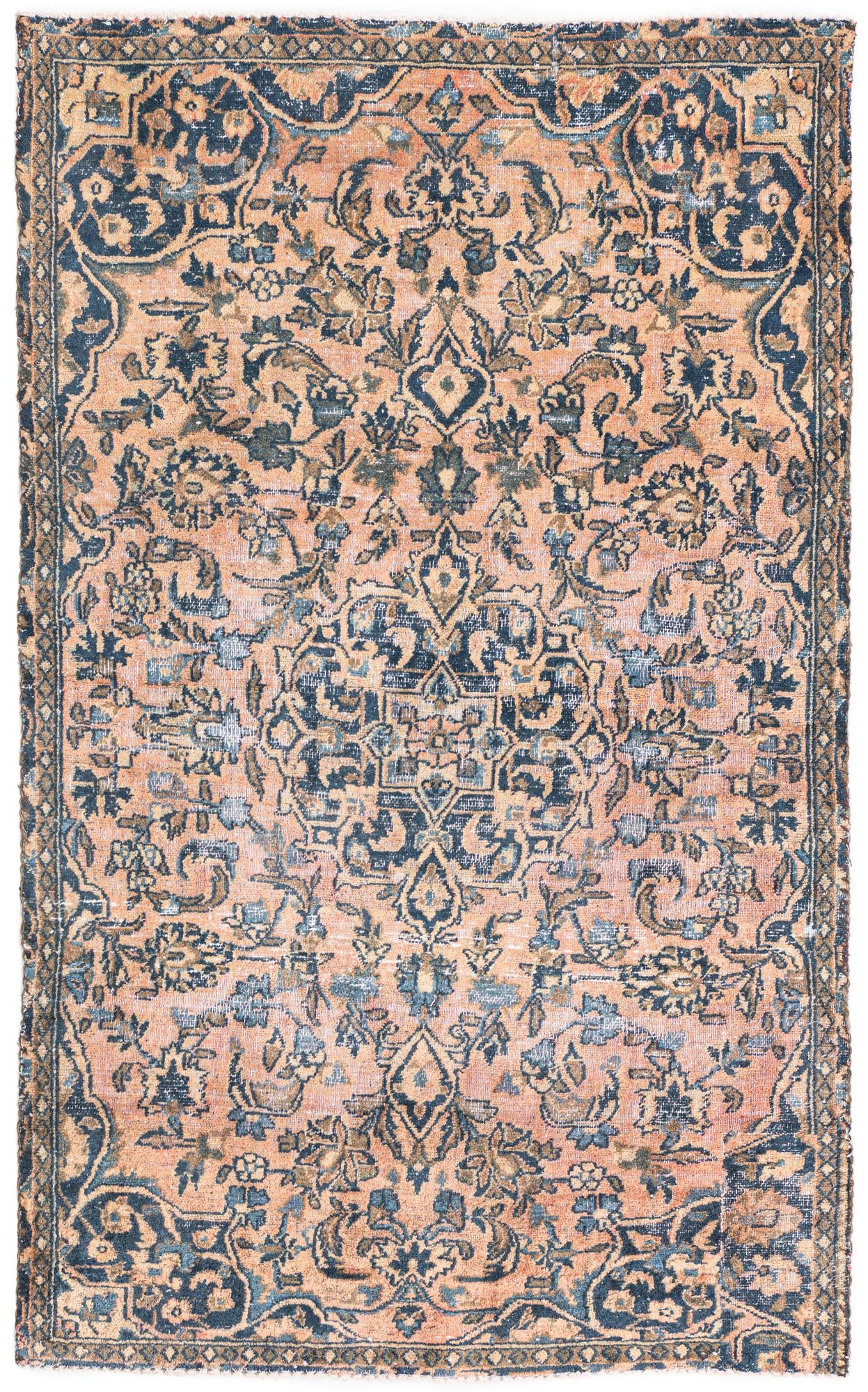 3' 3 x 5' 5 Hand Knotted Ultra Vintage Persian Wool Rug