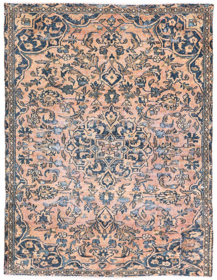 Detail image of 3' 3 x 5' 5 Hand Knotted Ultra Vintage Persian Wool Rug