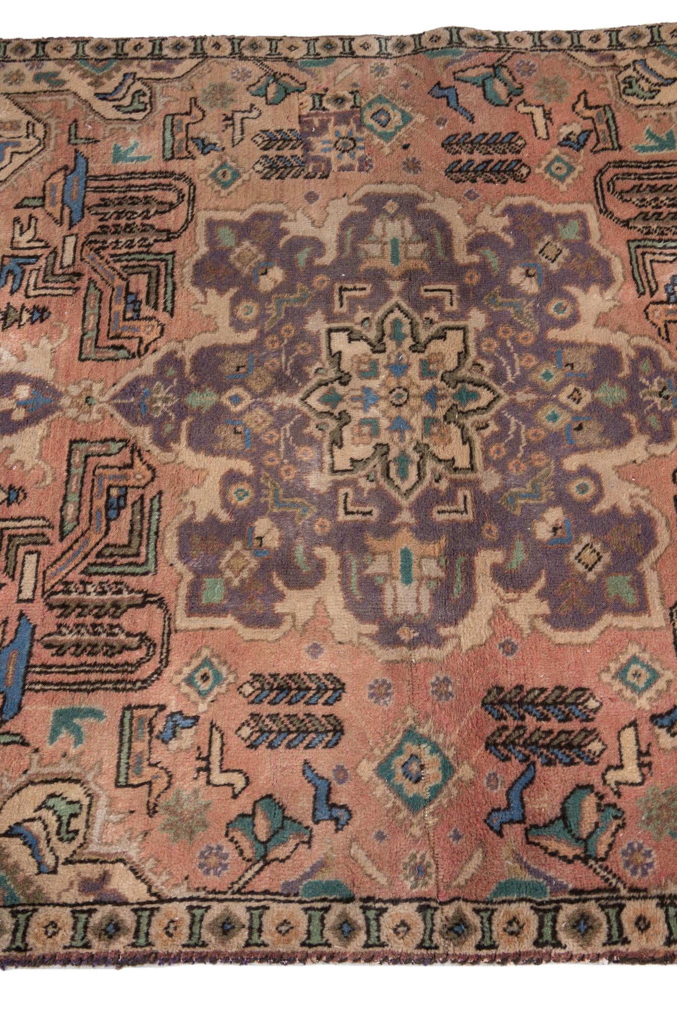 3' 8 x 5' 4 Hand Knotted Ultra Vintage Persian Wool Rug