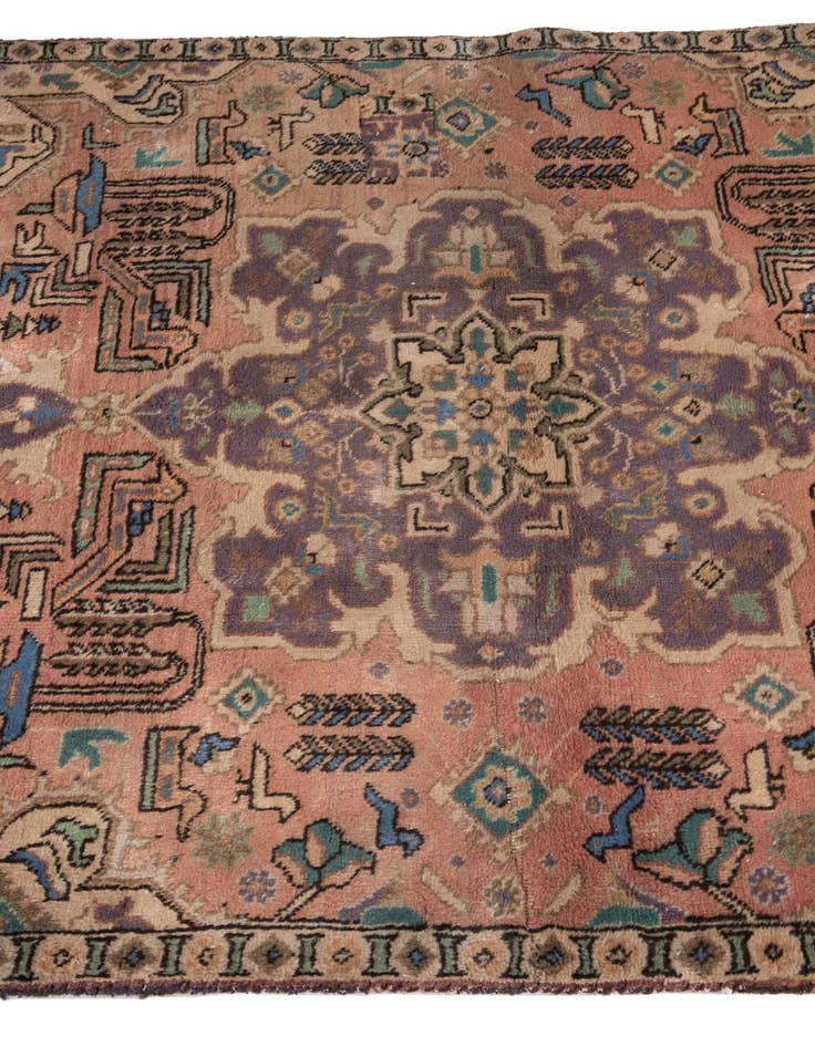 Detail image of 3' 8 x 5' 4  Hand Knotted Ultra Vintage Persian Wool Rug