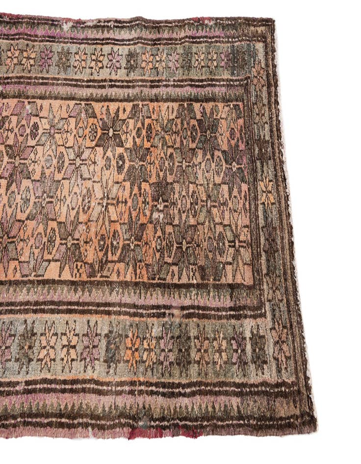 Detail image of 3' 1 x 4' 8  Hand Knotted Ultra Vintage Persian Wool Rug