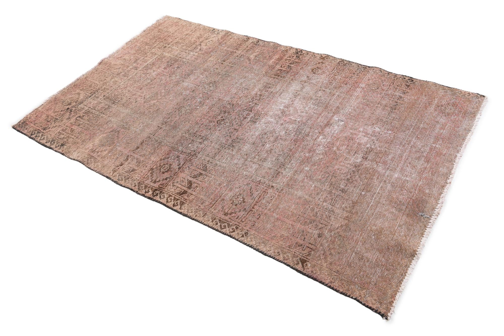 3' 9 x 6' 1 Hand Knotted Ultra Vintage Persian Wool Rug