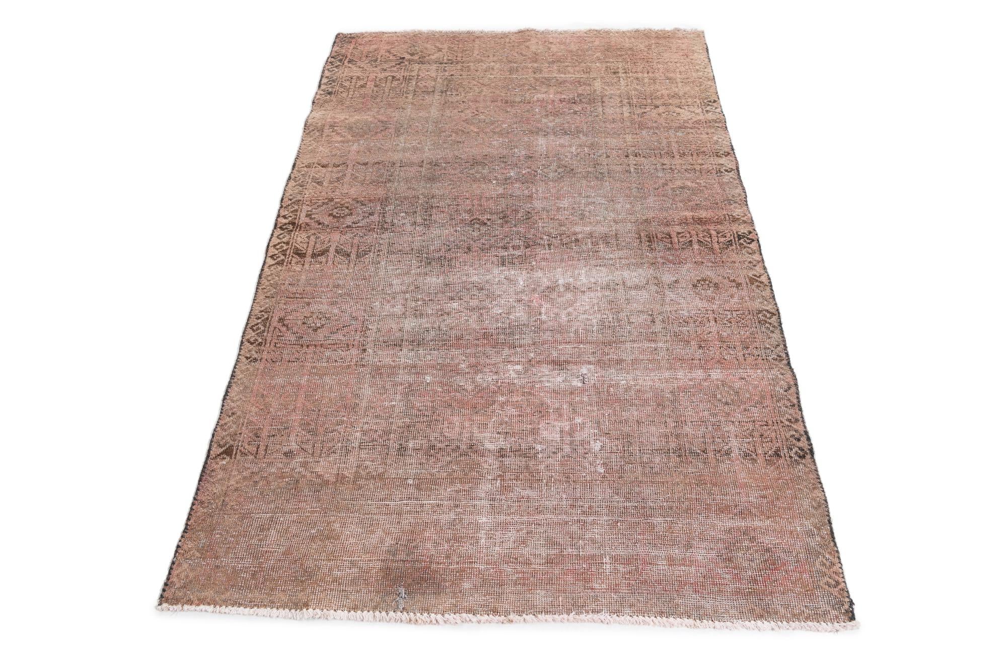 3' 9 x 6' 1 Hand Knotted Ultra Vintage Persian Wool Rug