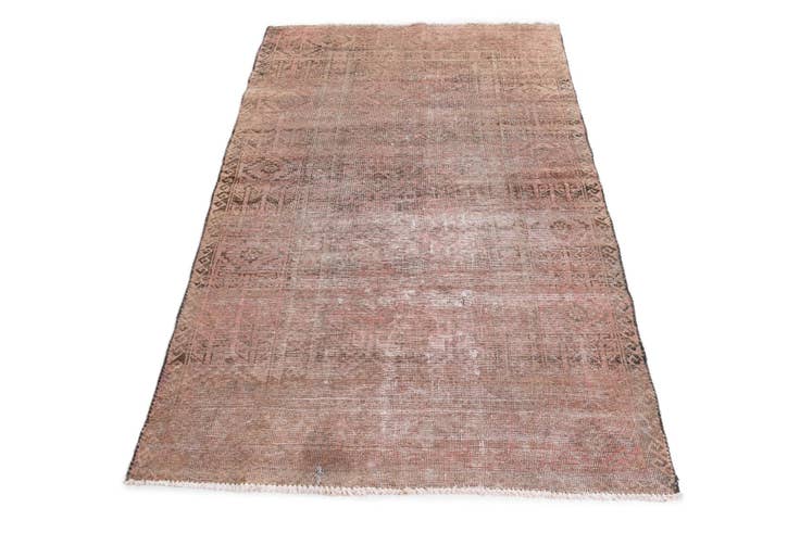 Detail image of 3' 9 x 6' 1 Hand Knotted Ultra Vintage Persian Wool Rug