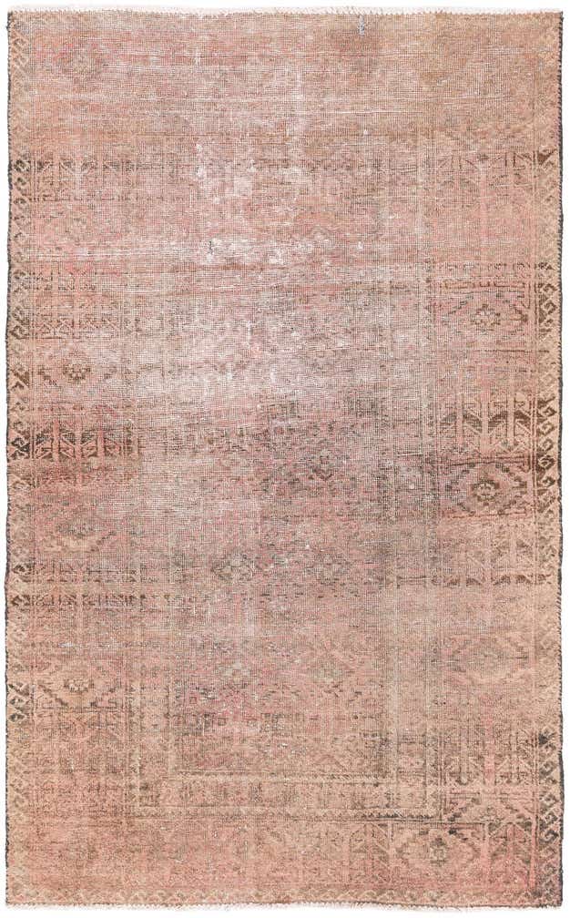 3' 9 x 6' 1 Hand Knotted Ultra Vintage Persian Wool Rug