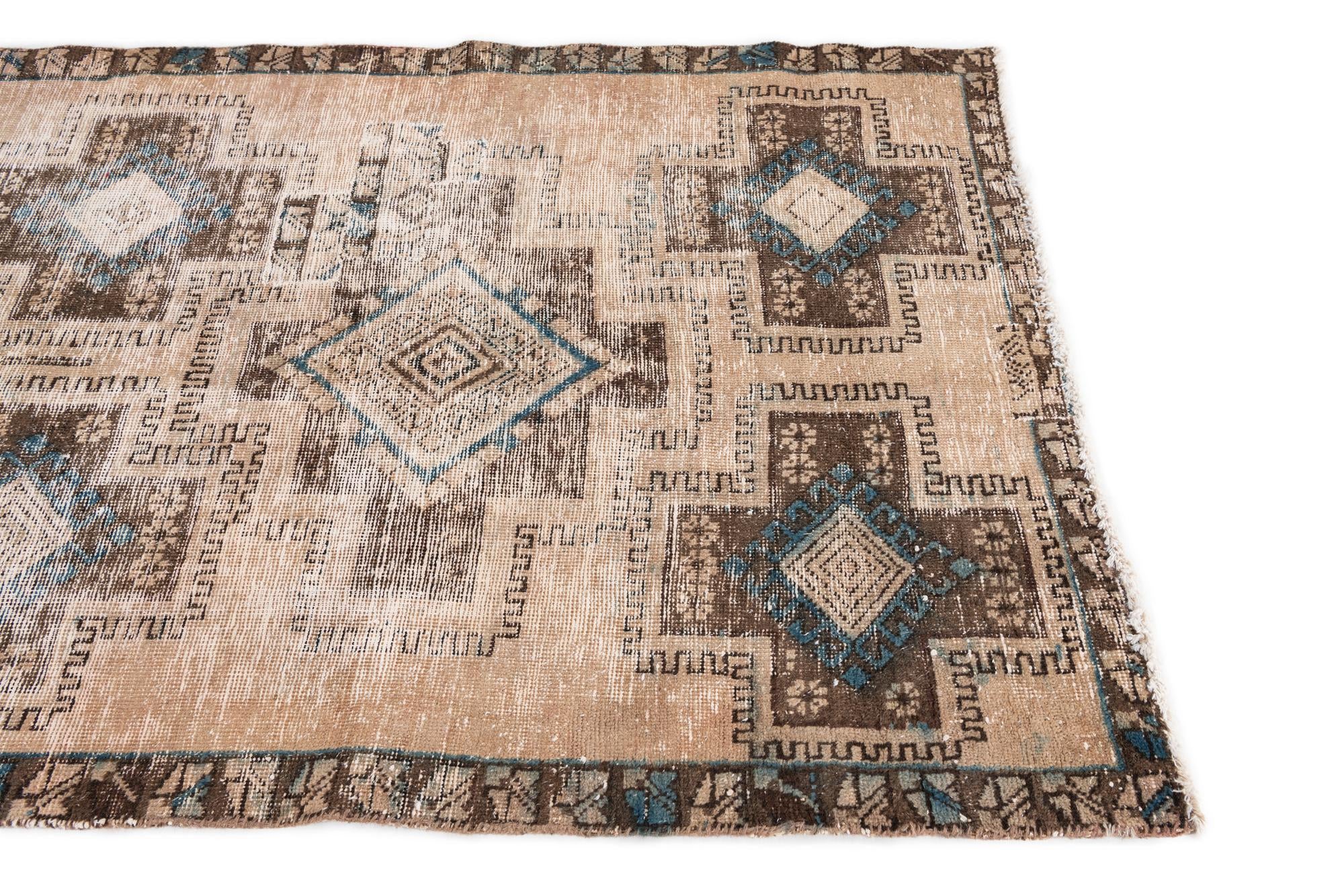 3' 10 x 5' Hand Knotted Ultra Vintage Persian Wool Rug