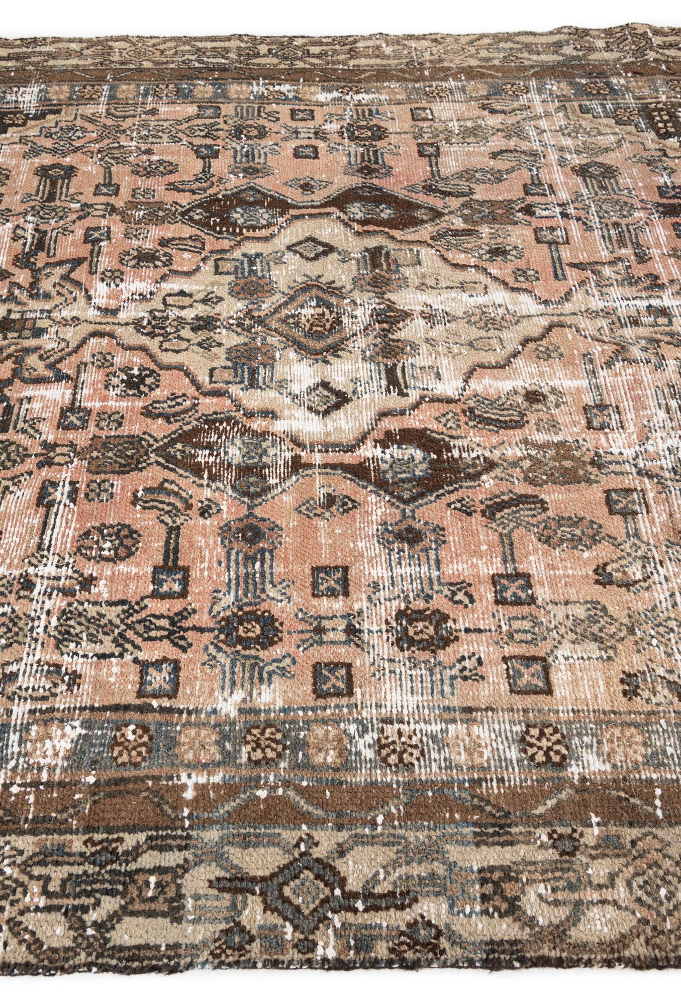 6' 2 x 10' Hand Knotted Ultra Vintage Persian Wool Rug