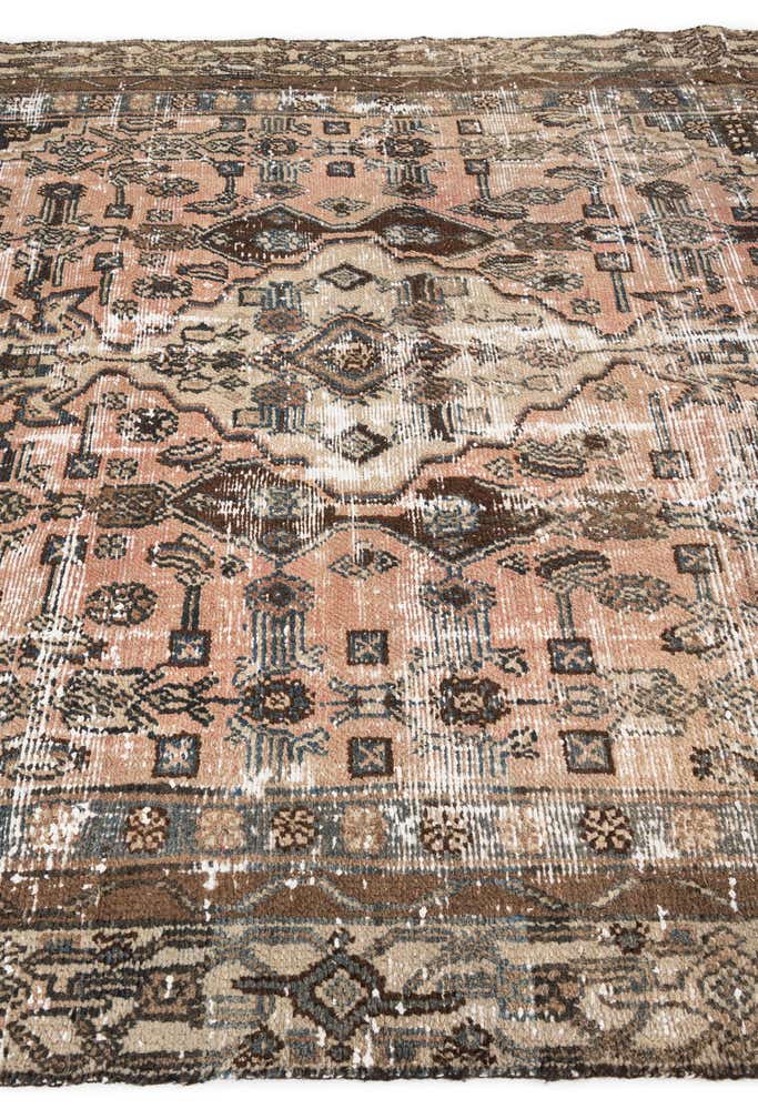 6' 2 x 10' Hand Knotted Ultra Vintage Persian Wool Rug