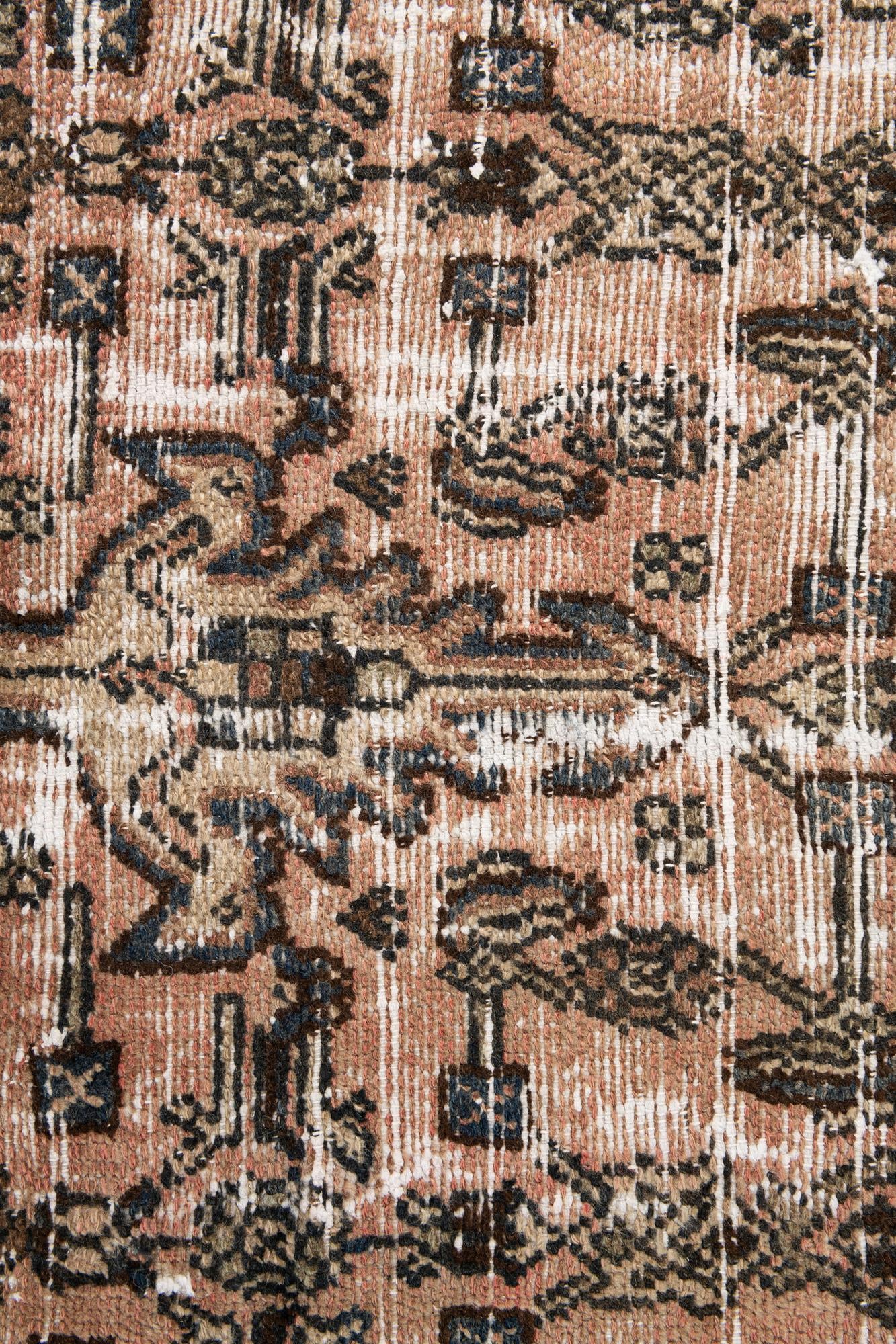 6' 2 x 10' Hand Knotted Ultra Vintage Persian Wool Rug