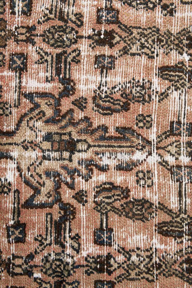 6' 2 x 10' Hand Knotted Ultra Vintage Persian Wool Rug