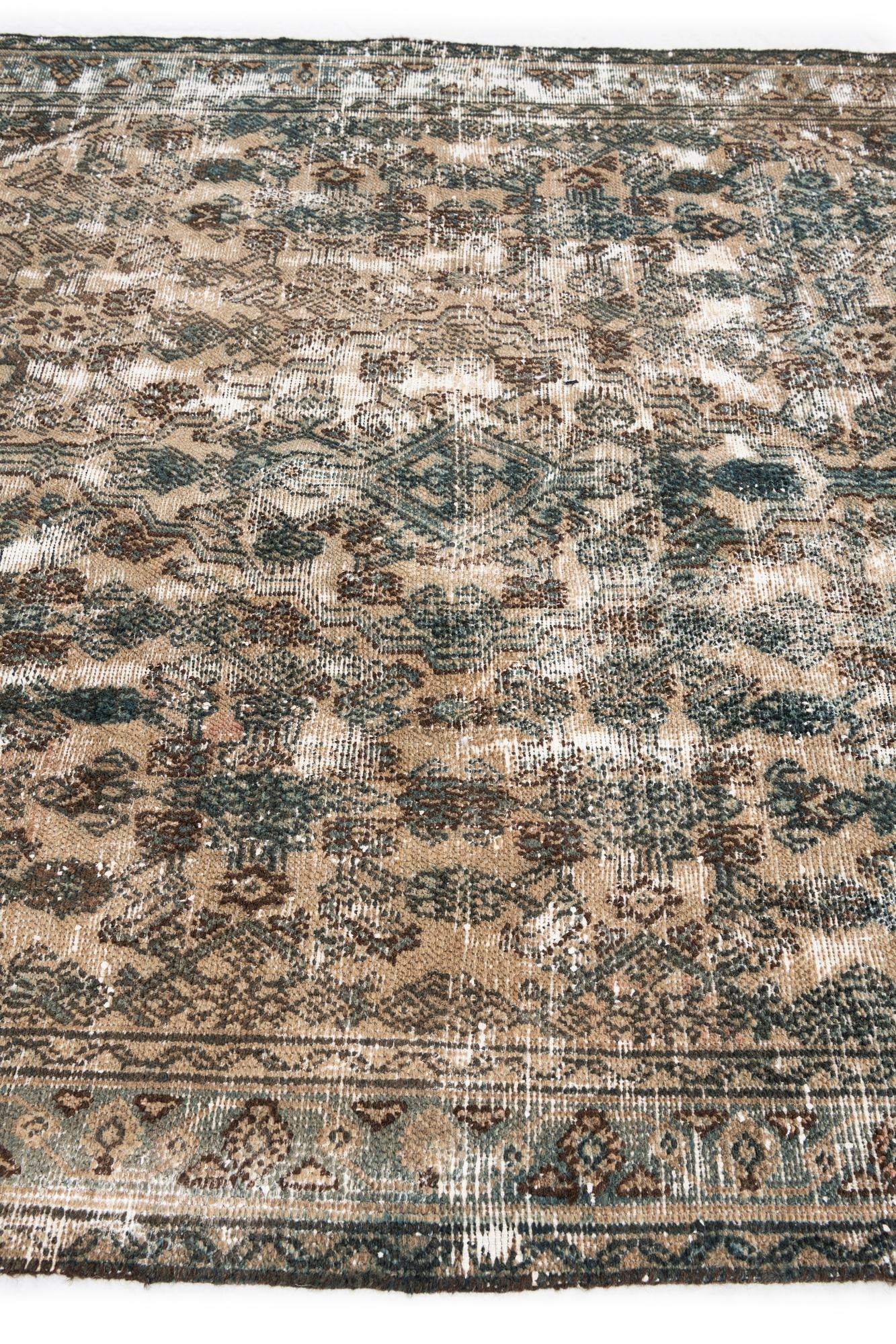 5' 8 x 8' 3 Hand Knotted Ultra Vintage Persian Wool Rug
