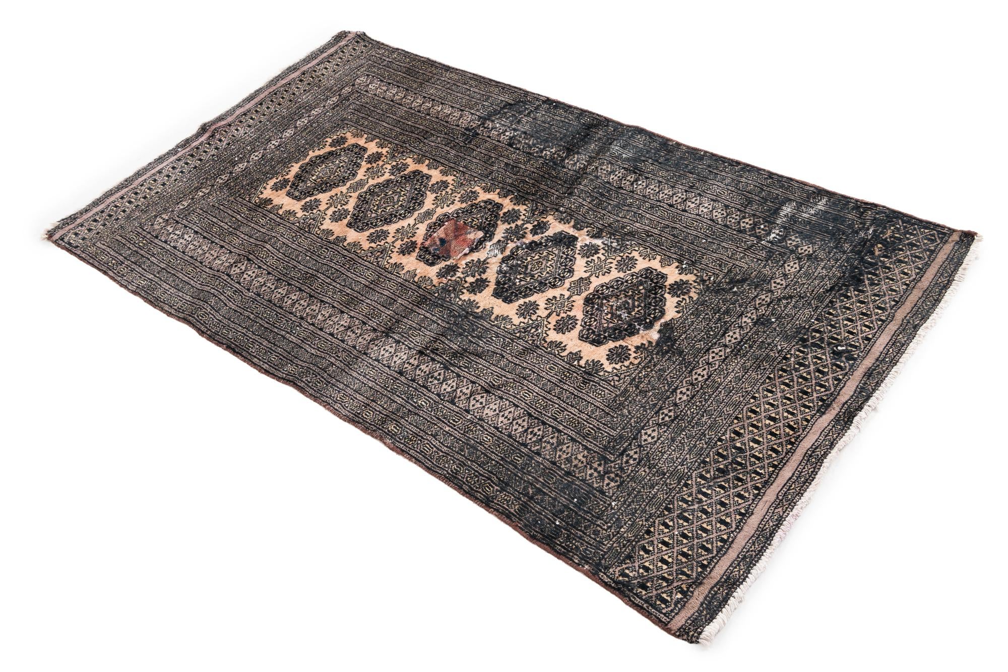 2' 10 x 5' Hand Knotted Ultra Vintage Persian Wool Rug
