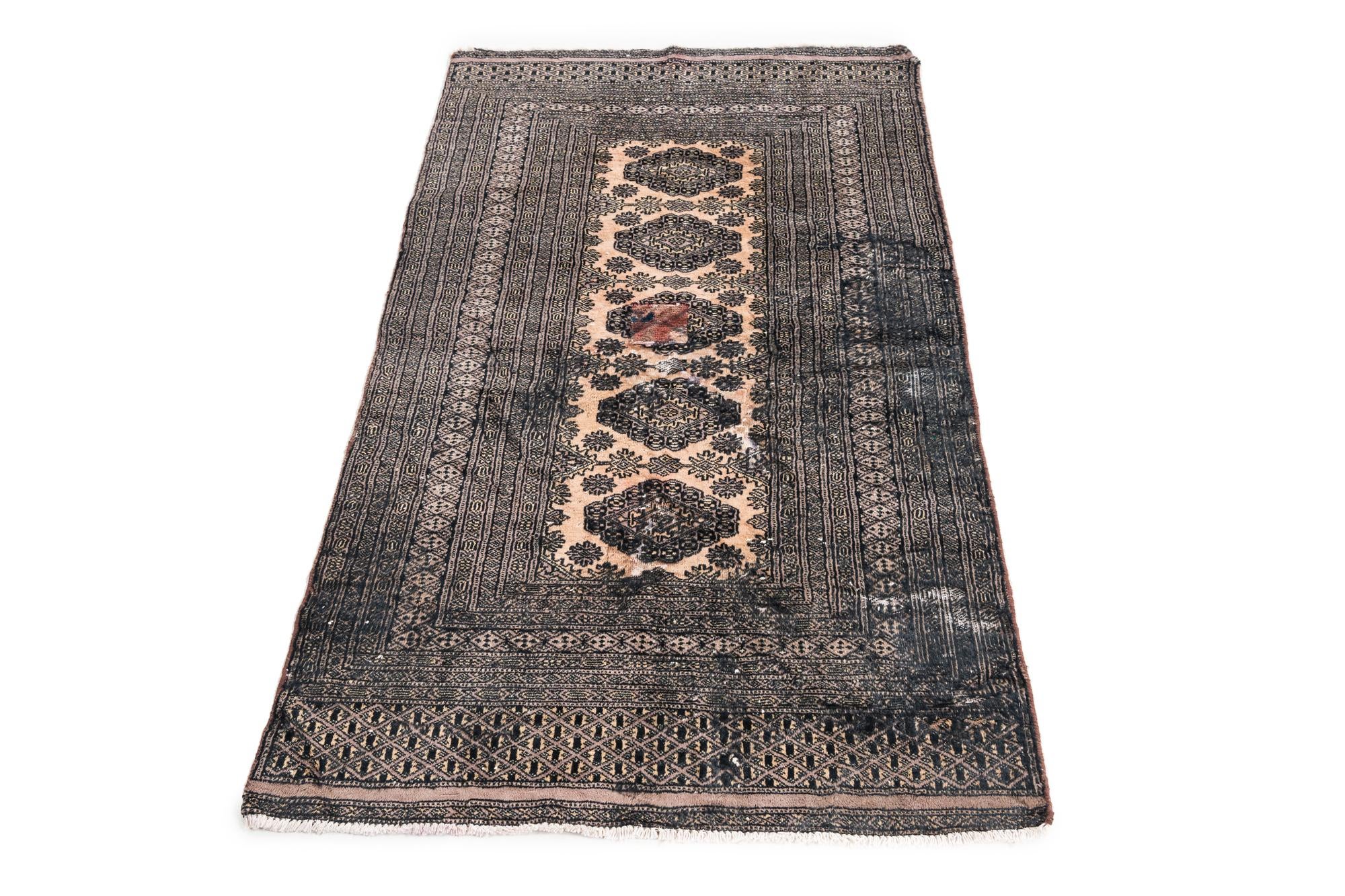 2' 10 x 5' Hand Knotted Ultra Vintage Persian Wool Rug
