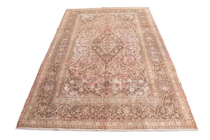 6' 7 x 9' 7 Hand Knotted Ultra Vintage Persian Wool Rug