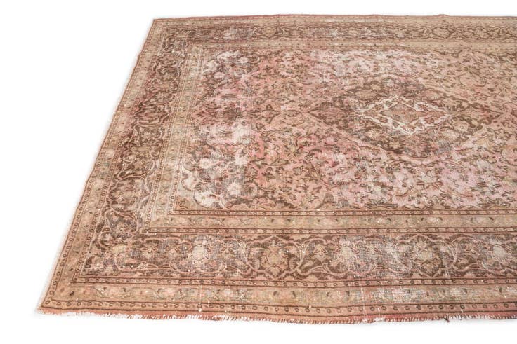 Detail image of 6' 7 x 9' 7 Hand Knotted Ultra Vintage Persian Wool Rug