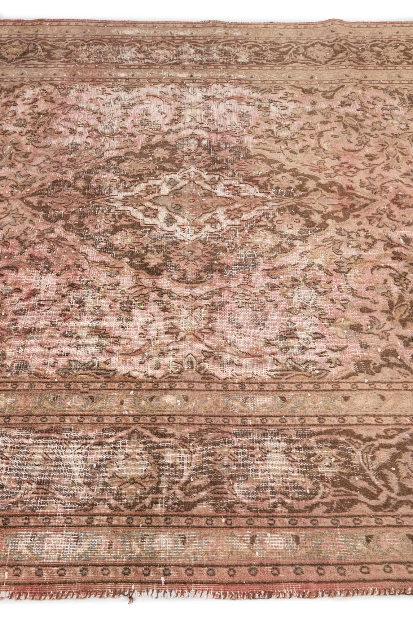 6' 7 x 9' 7 Hand Knotted Ultra Vintage Persian Wool Rug