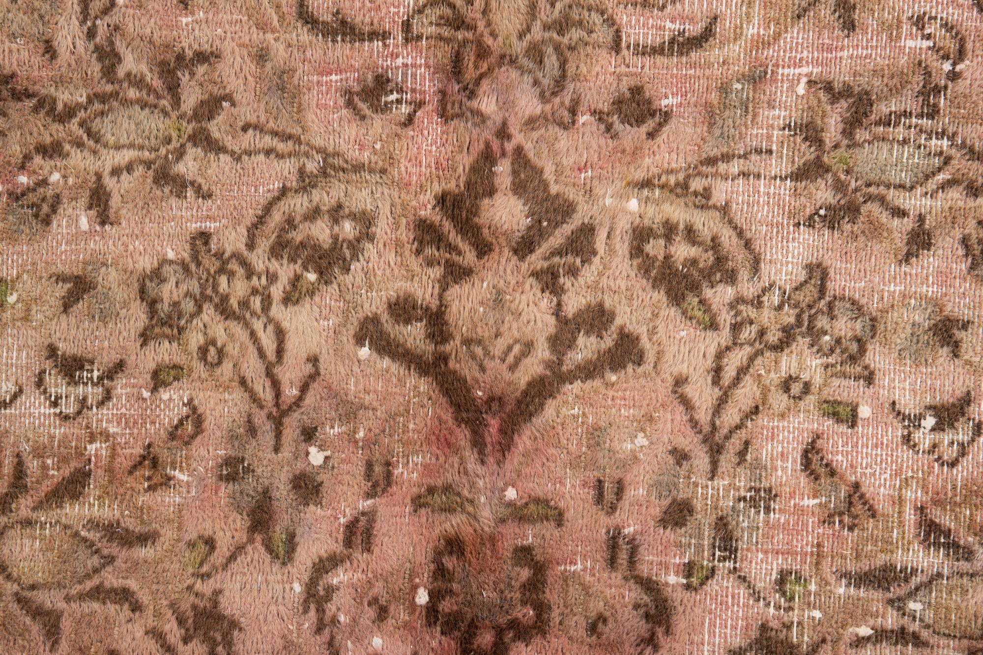 6' 7 x 9' 7 Hand Knotted Ultra Vintage Persian Wool Rug