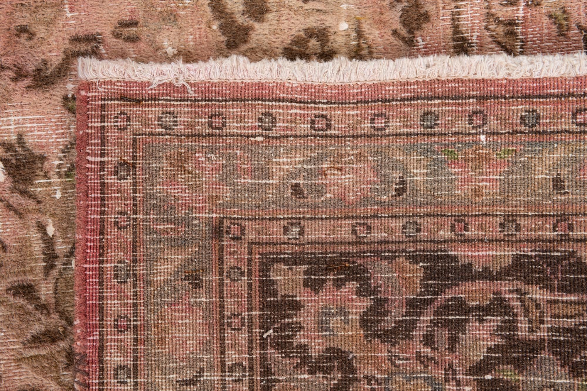 6' 7 x 9' 7 Hand Knotted Ultra Vintage Persian Wool Rug
