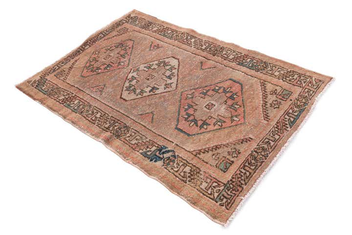 95cm x 140cm anudado a mano Ultra Vintage Alfombra Persa Lana