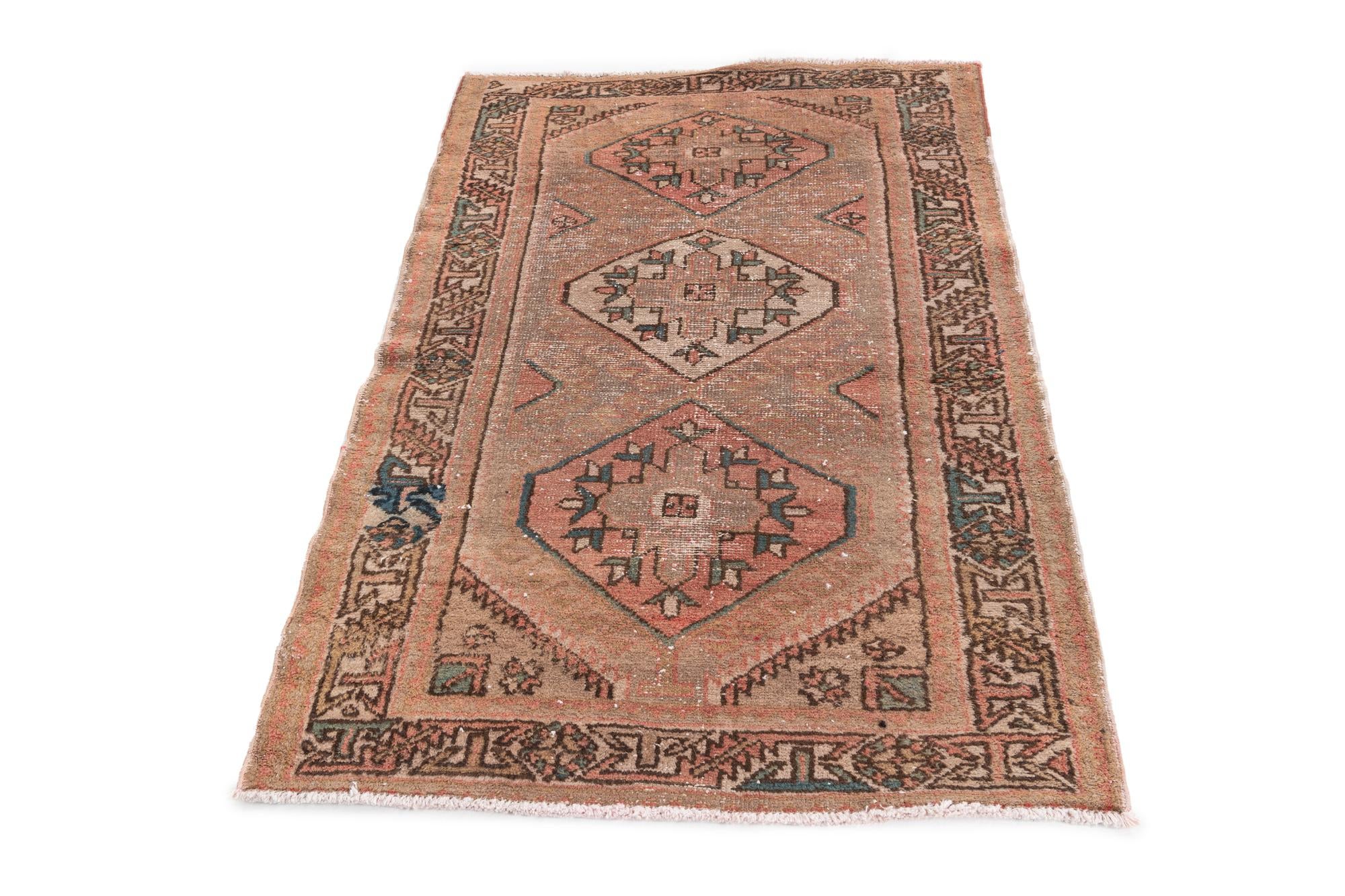 95cm x 140cm anudado a mano Ultra Vintage Alfombra Persa Lana