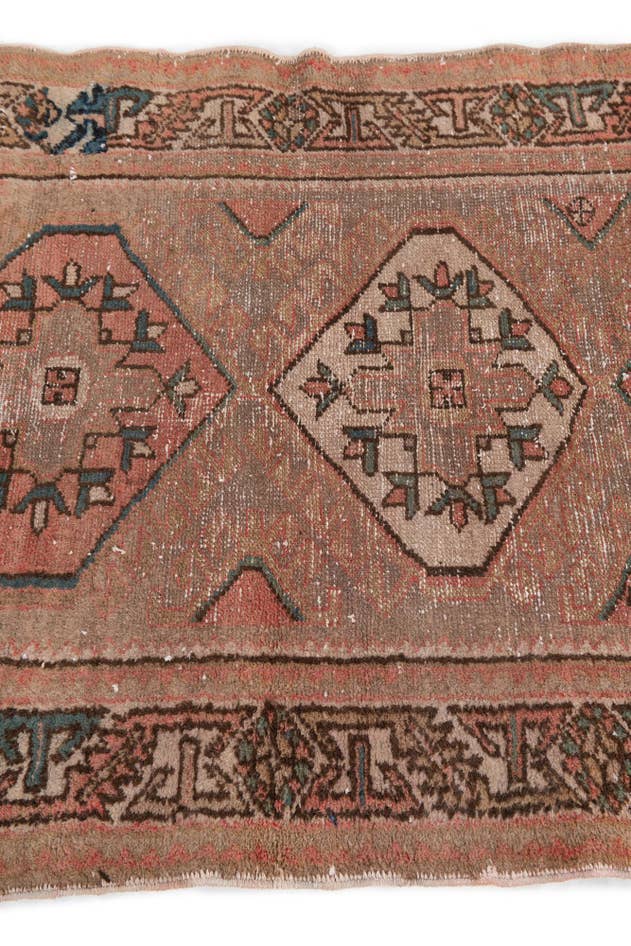 Detail image of 95cm x 140cm anudado a mano Ultra Vintage Alfombra Persa Lana