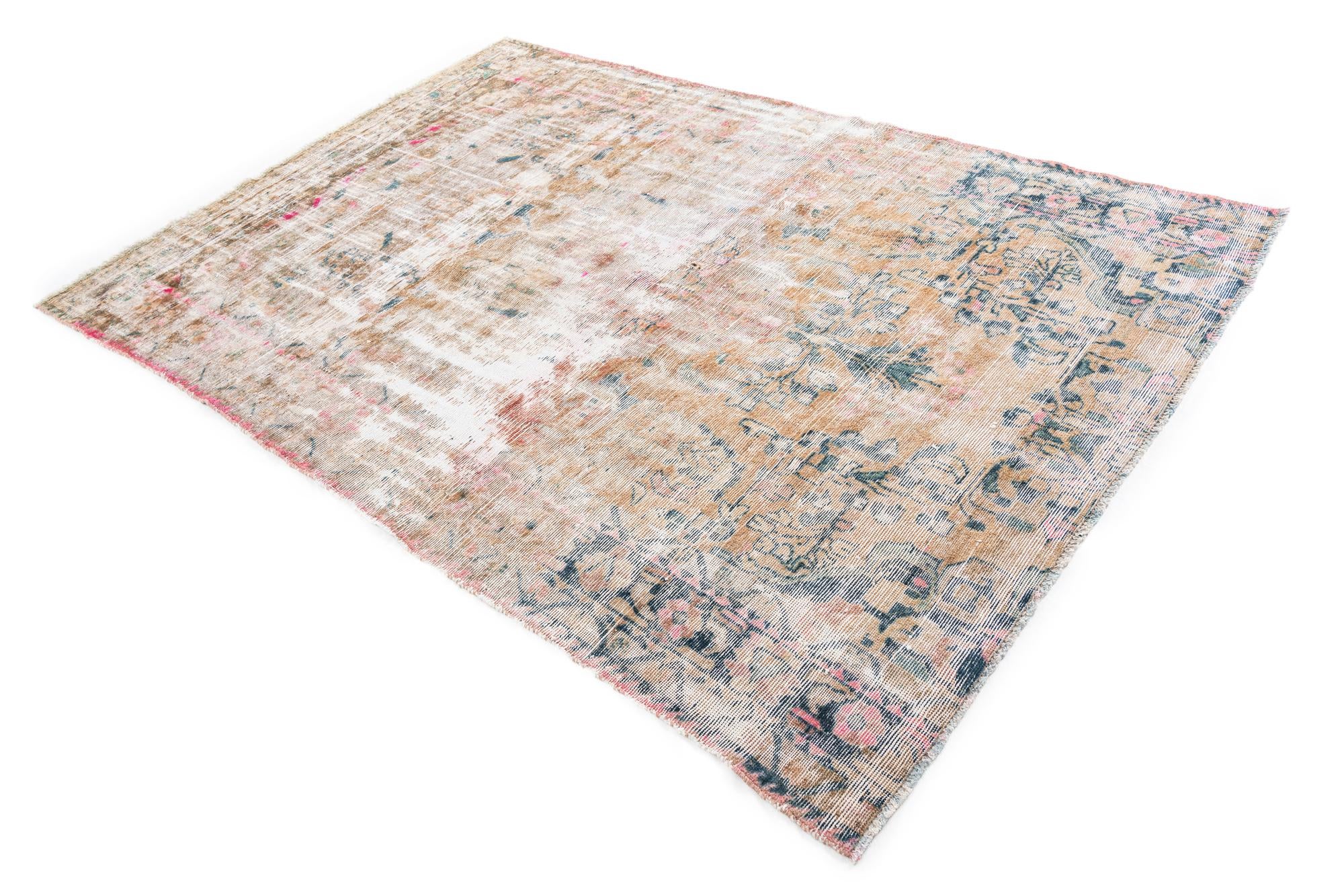 5' 6 x 8' 1 Hand Knotted Ultra Vintage Persian Wool Rug