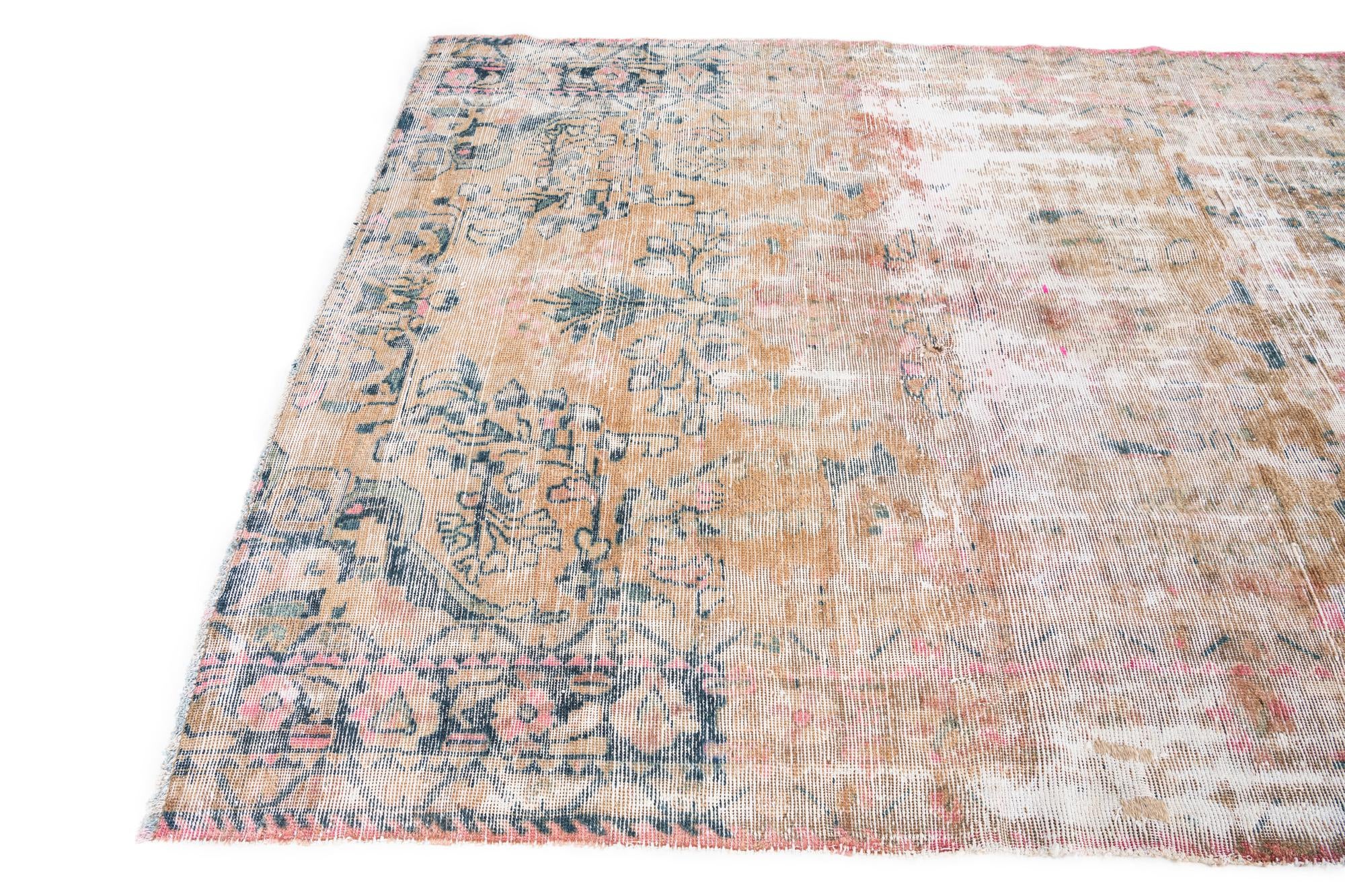 5' 6 x 8' 1 Hand Knotted Ultra Vintage Persian Wool Rug