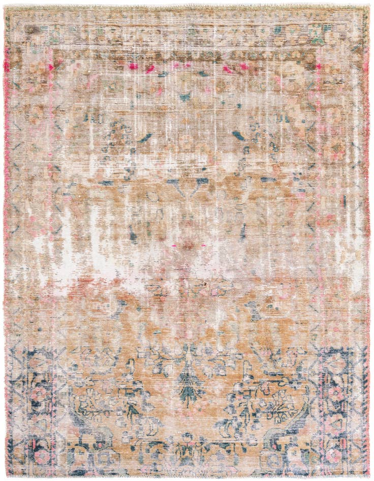Detail image of 5' 6 x 8' 1 Hand Knotted Ultra Vintage Persian Wool Rug
