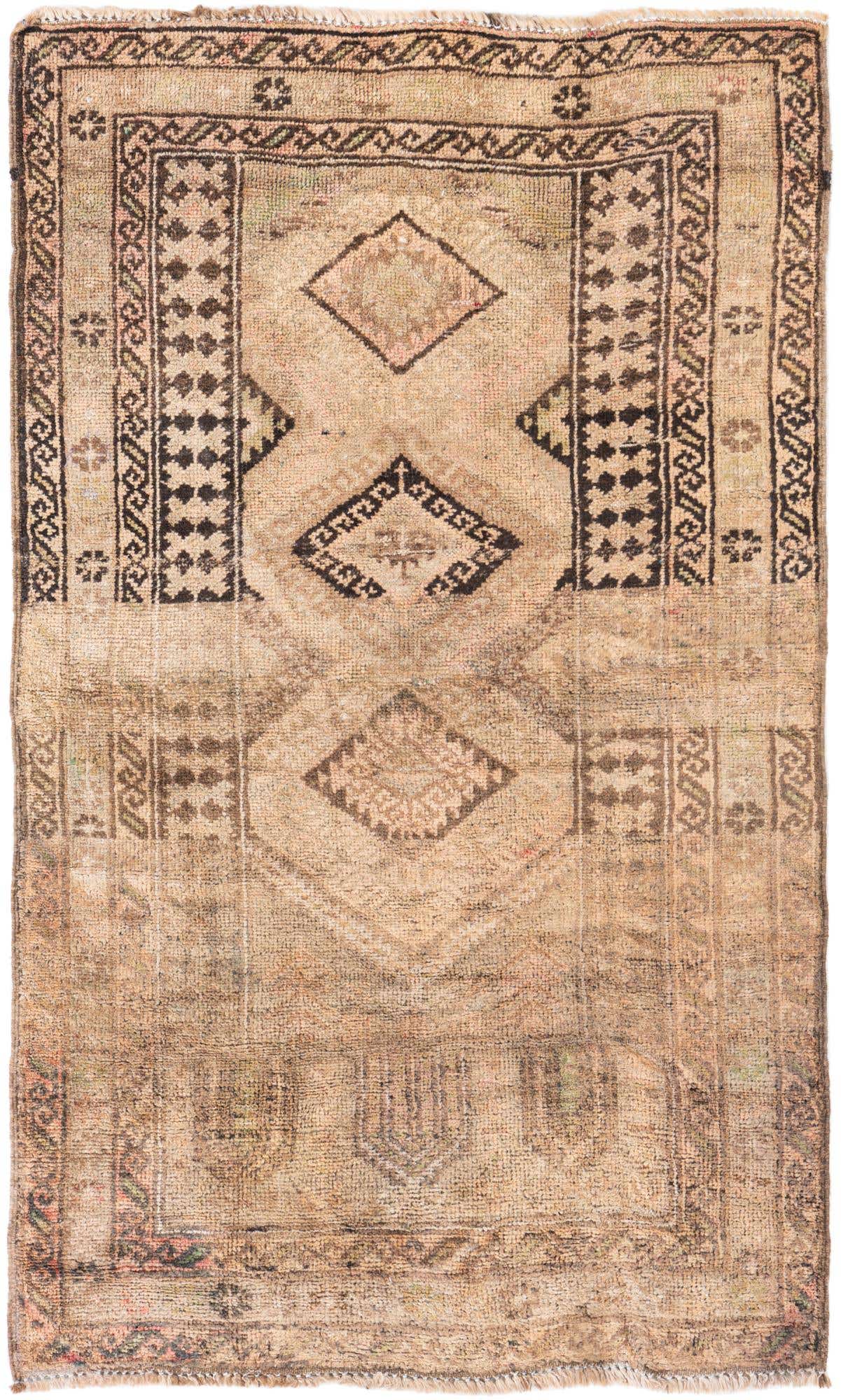 2' 6 x 4' Hand Knotted Ultra Vintage Persian Wool Rug