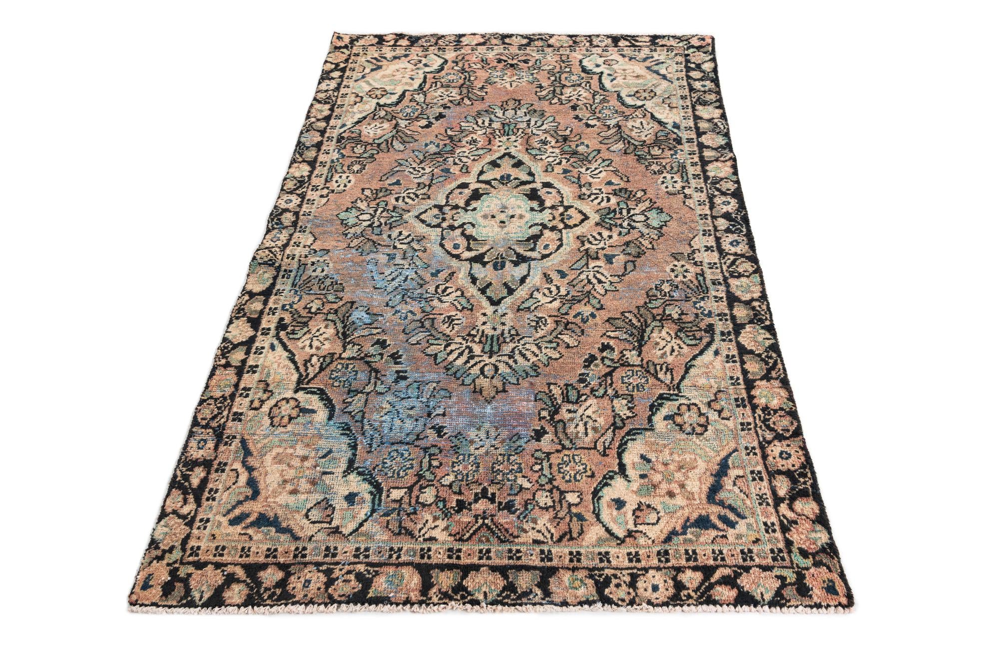4' x 6' 3 Hand Knotted Ultra Vintage Persian Wool Rug