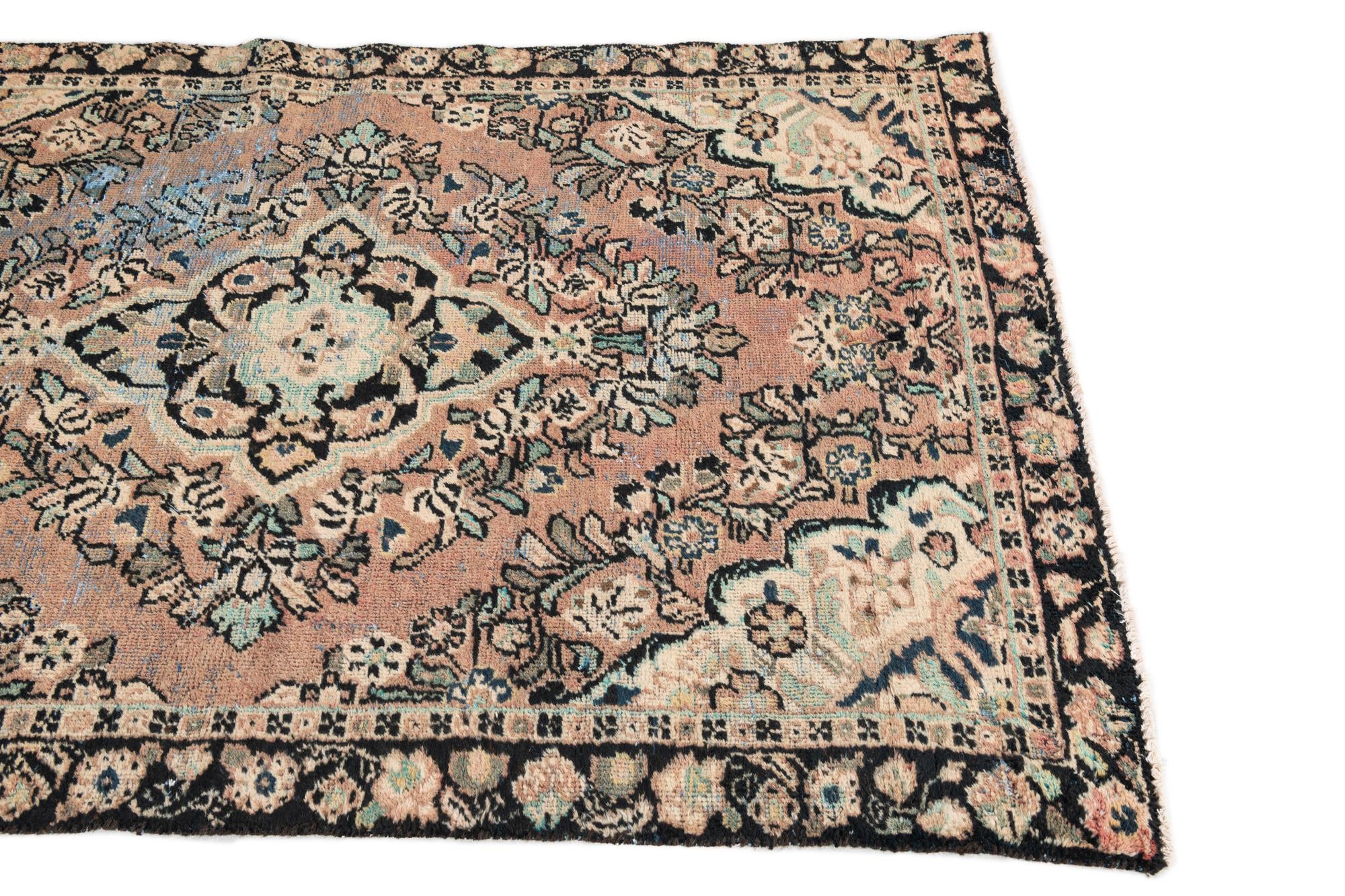 4' x 6' 3 Hand Knotted Ultra Vintage Persian Wool Rug