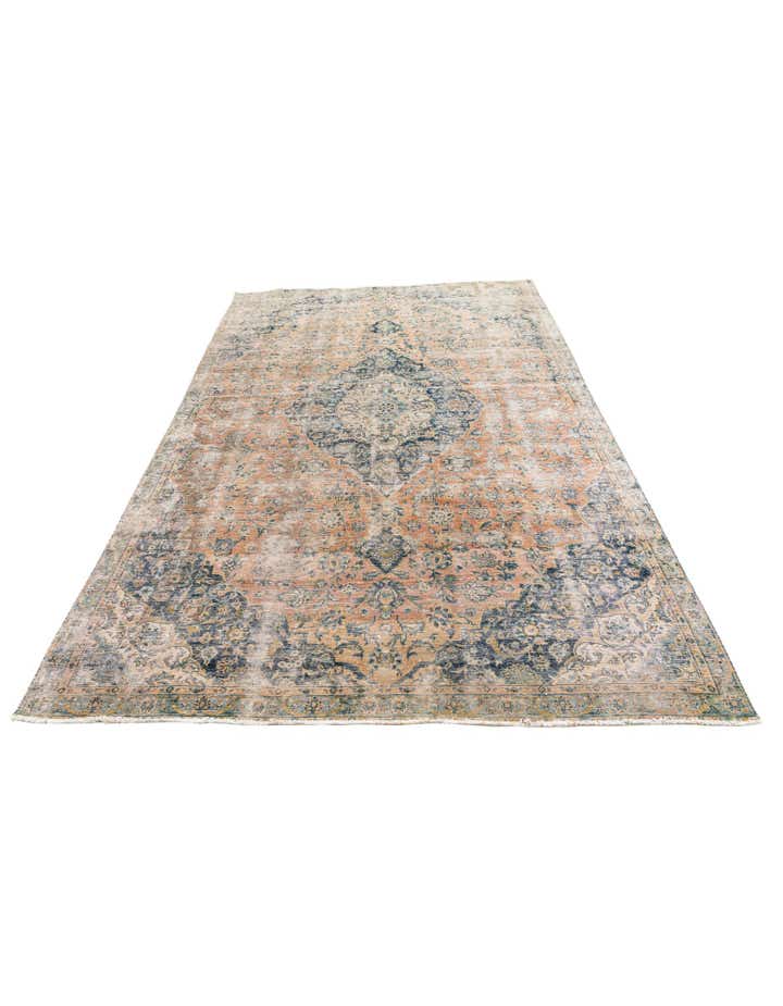 7' 1 x 10' 6 Hand Knotted Ultra Vintage Persian Wool Rug