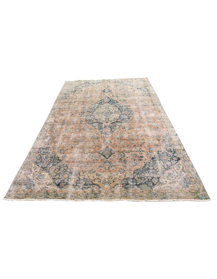 Detail image of 7' 1 x 10' 6 Hand Knotted Ultra Vintage Persian Wool Rug