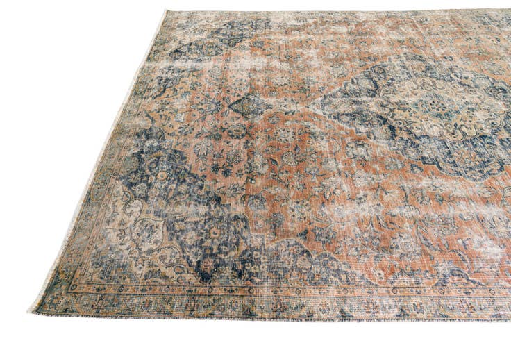 Detail image of 7' 1 x 10' 6 Hand Knotted Ultra Vintage Persian Wool Rug