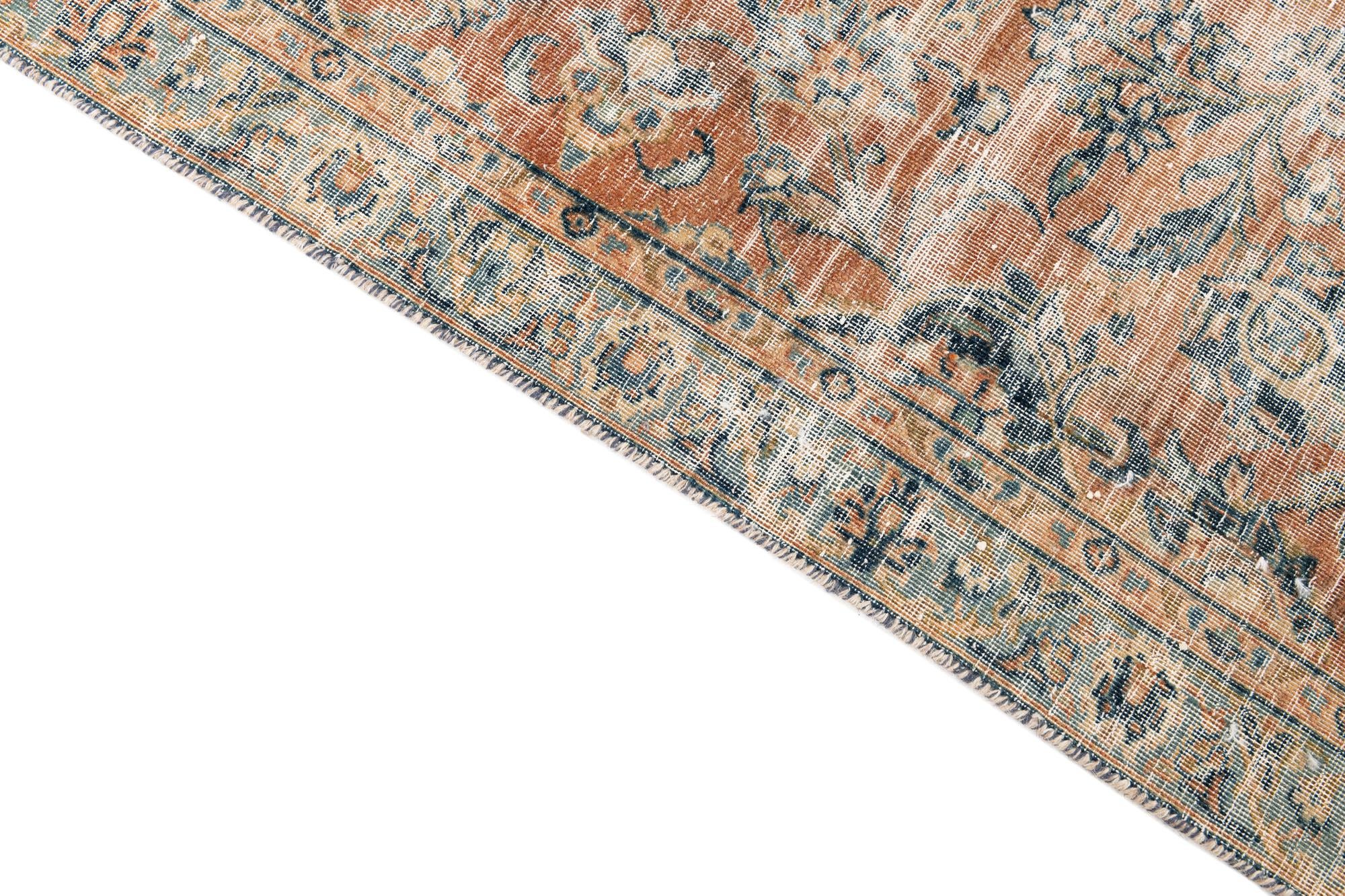 7' 1 x 10' 6 Hand Knotted Ultra Vintage Persian Wool Rug