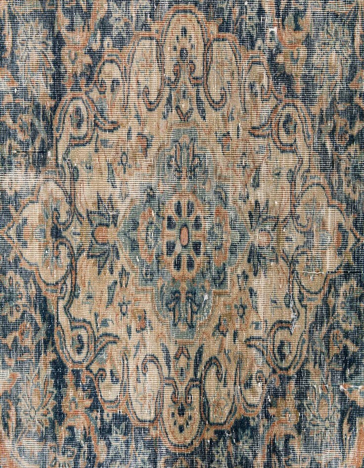 Detail image of 7' 1 x 10' 6  Hand Knotted Ultra Vintage Persian Wool Rug