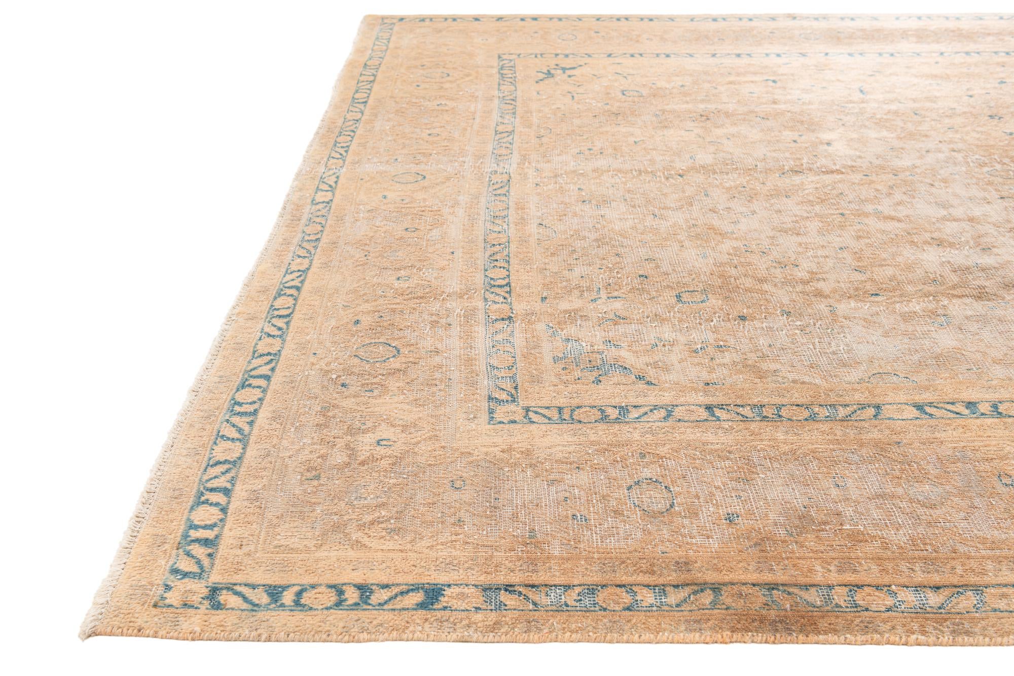 7' 8 x 11' 2 Hand Knotted Ultra Vintage Persian Wool Rug
