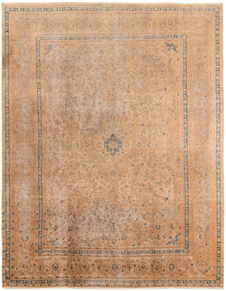 Detail image of 7' 8 x 11' 2 Hand Knotted Ultra Vintage Persian Wool Rug
