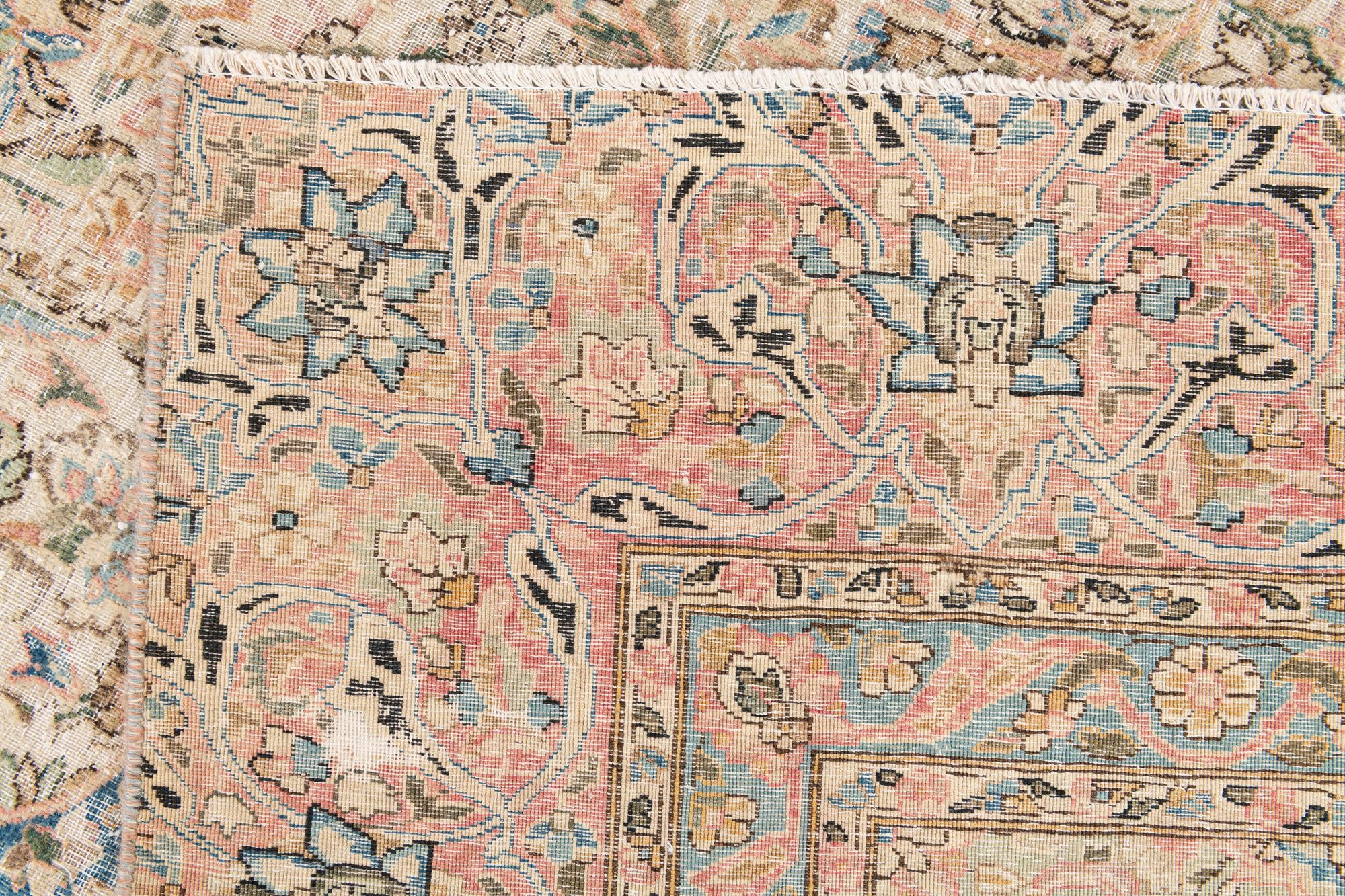 9' x 12' 9 Hand Knotted Ultra Vintage Persian Wool Rug
