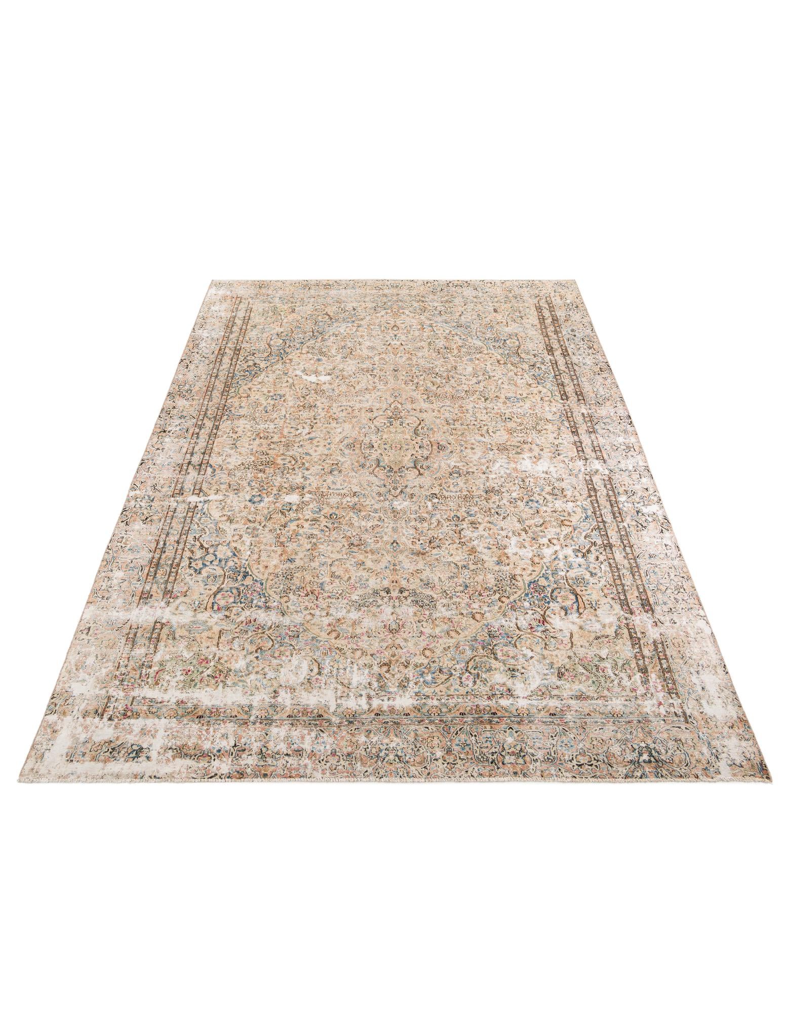 9' x 12' 9 Hand Knotted Ultra Vintage Persian Wool Rug