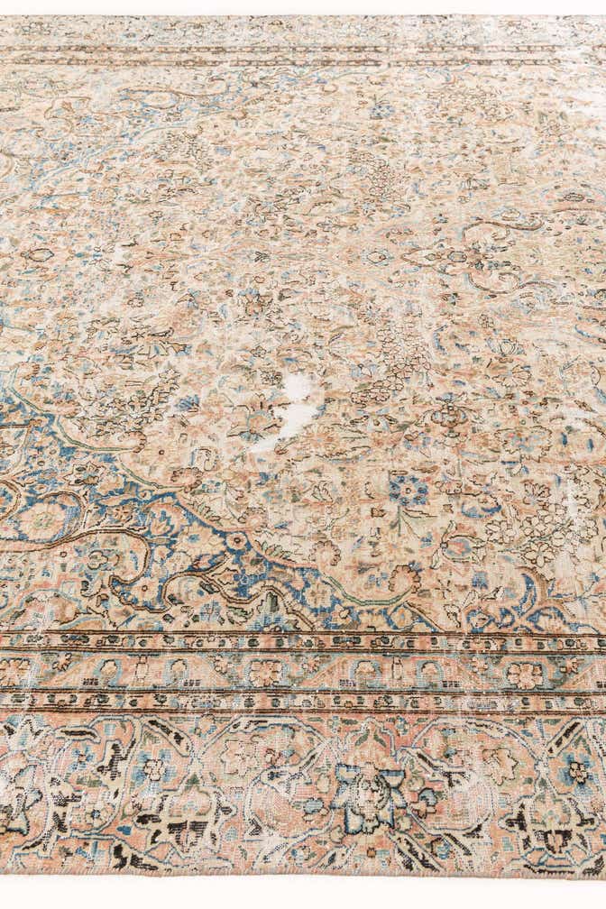 9' x 12' 9 Hand Knotted Ultra Vintage Persian Wool Rug