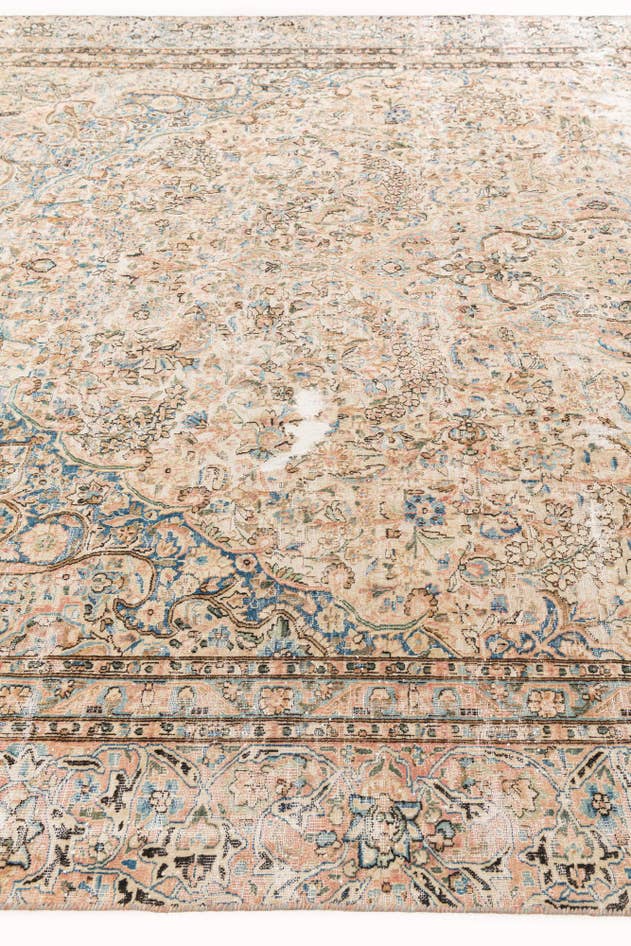 Detail image of 9' x 12' 9 Hand Knotted Ultra Vintage Persian Wool Rug