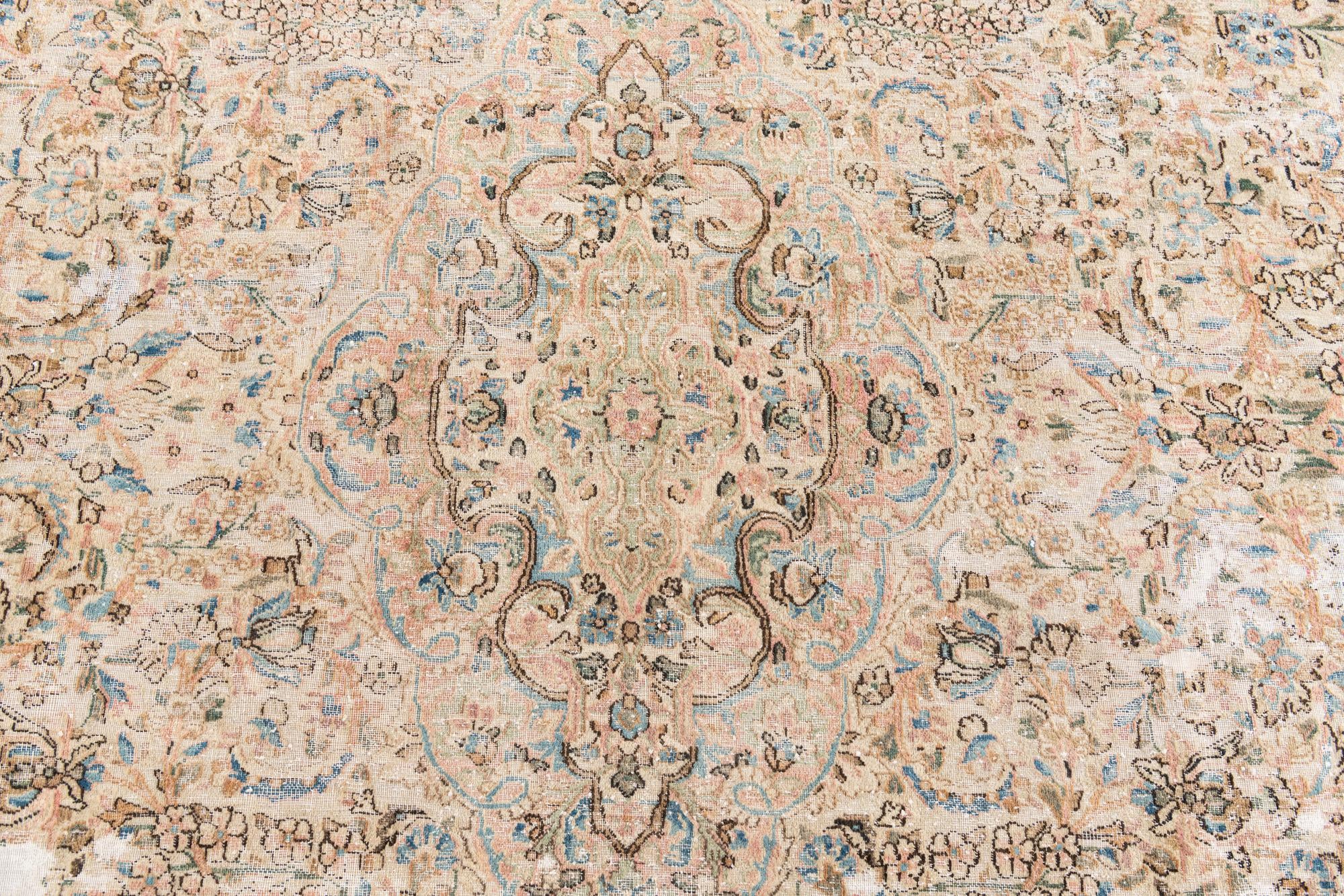 9' x 12' 9 Hand Knotted Ultra Vintage Persian Wool Rug