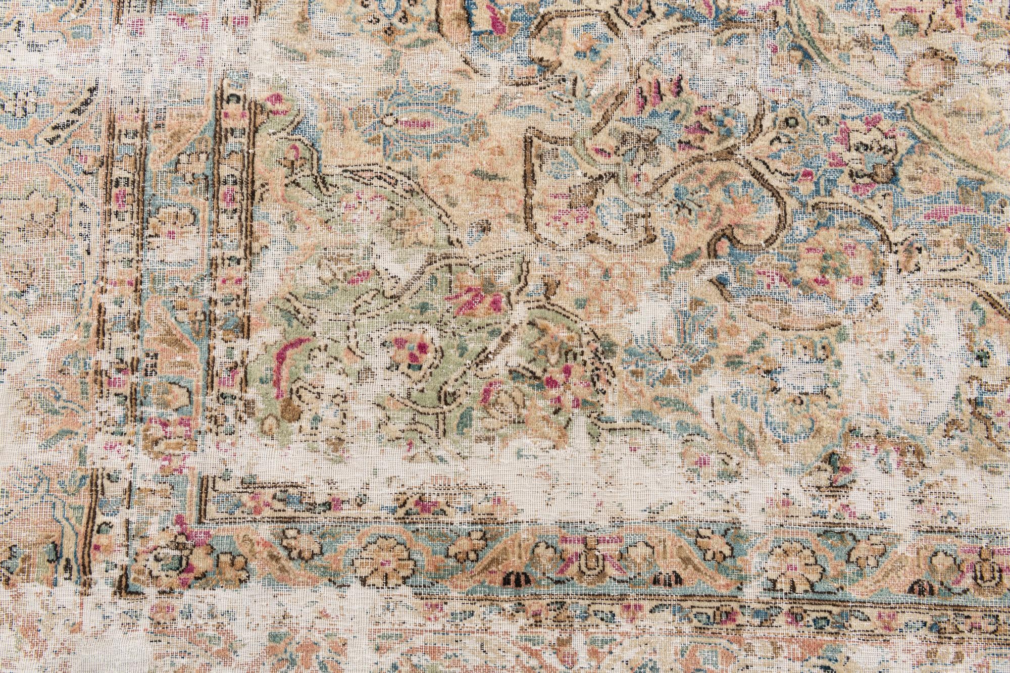 9' x 12' 9 Hand Knotted Ultra Vintage Persian Wool Rug