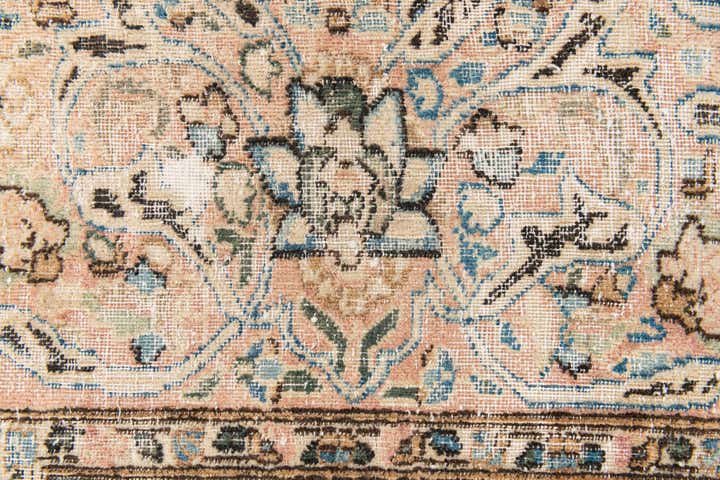 9' x 12' 9 Hand Knotted Ultra Vintage Persian Wool Rug