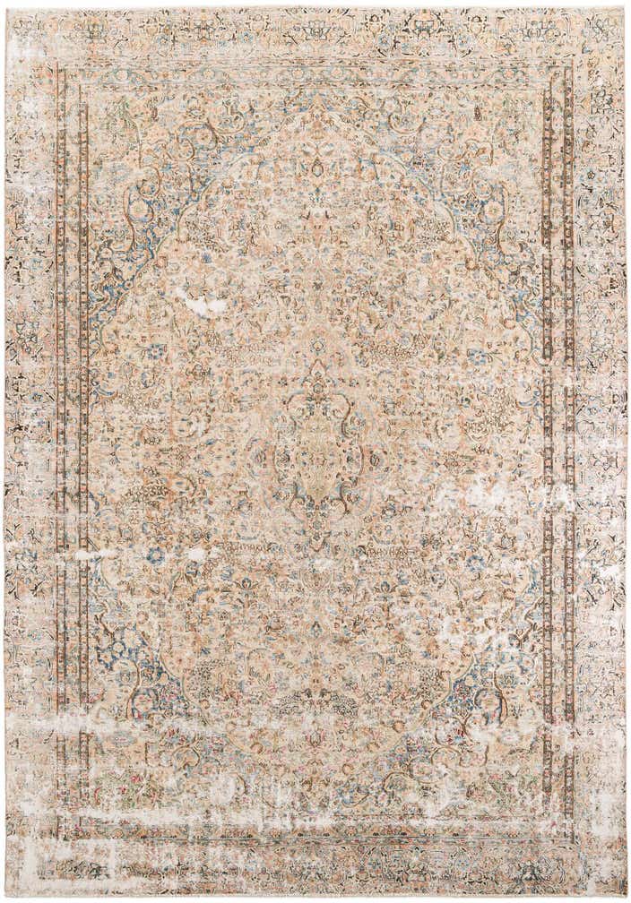 9' x 12' 9 Hand Knotted Ultra Vintage Persian Wool Rug