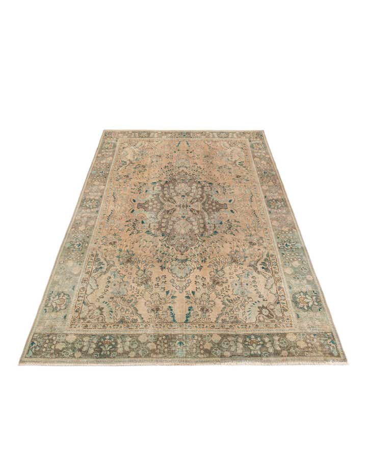 6' 2 x 9' 4 Hand Knotted Ultra Vintage Persian Wool Rug