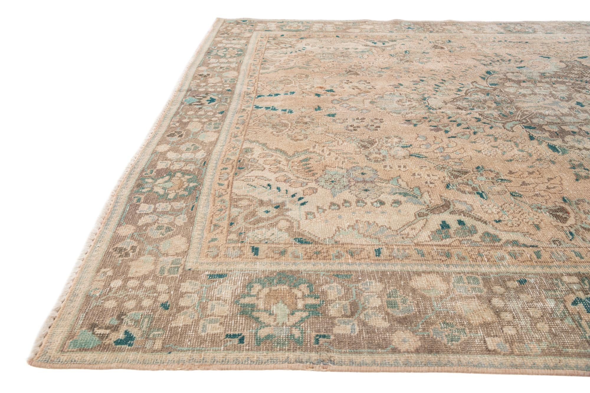 6' 2 x 9' 4 Hand Knotted Ultra Vintage Persian Wool Rug