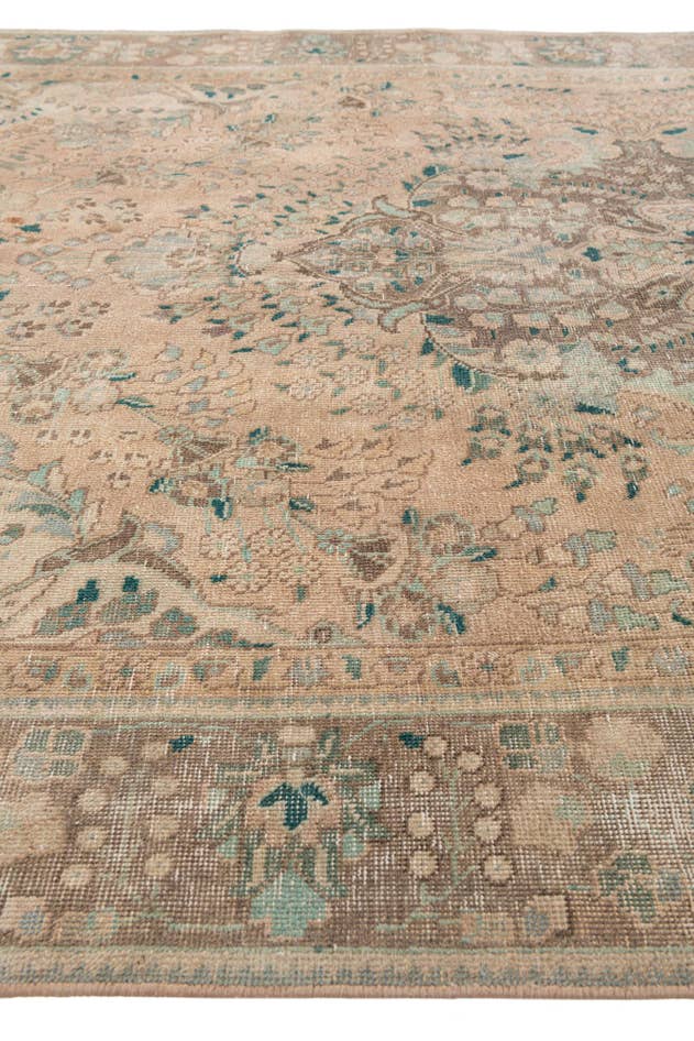 Detail image of 6' 2 x 9' 4 Hand Knotted Ultra Vintage Persian Wool Rug